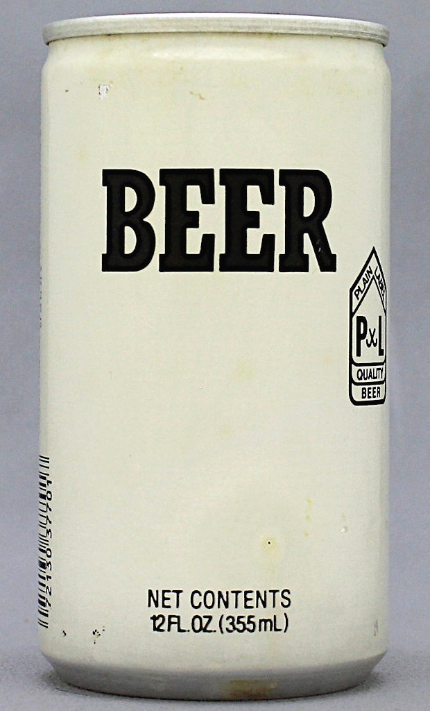 Beer, Plain Label Quality Beer 12 Oz Tab Top Can