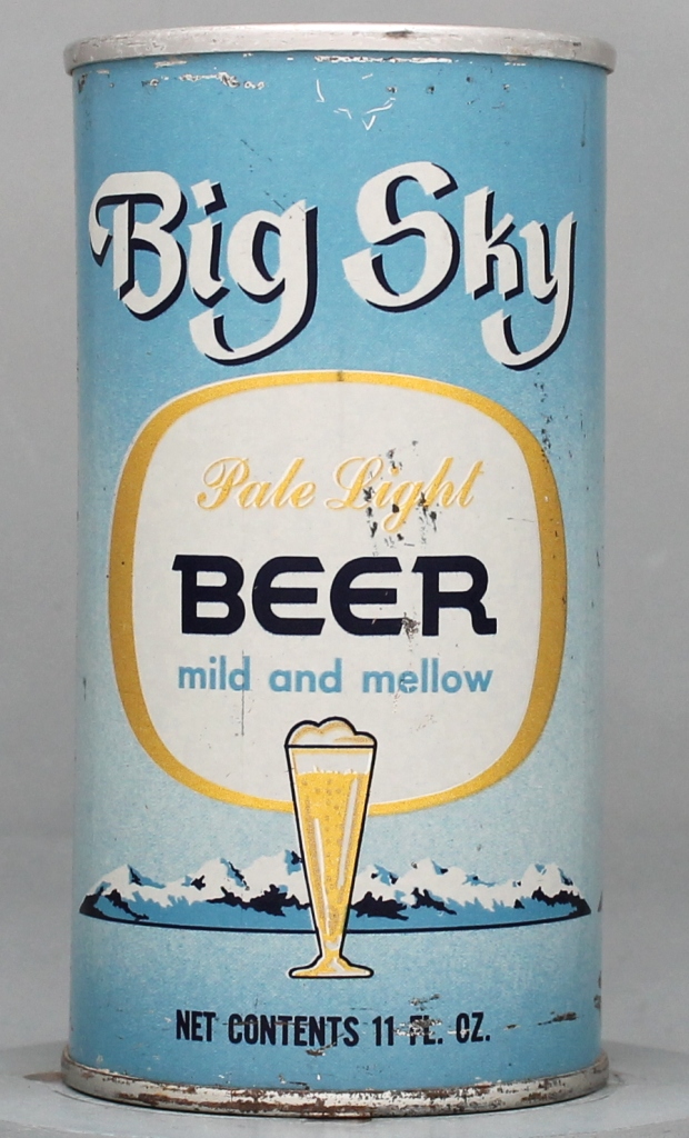 Big Sky Pale Light Beer 11 Oz Tab Top Can