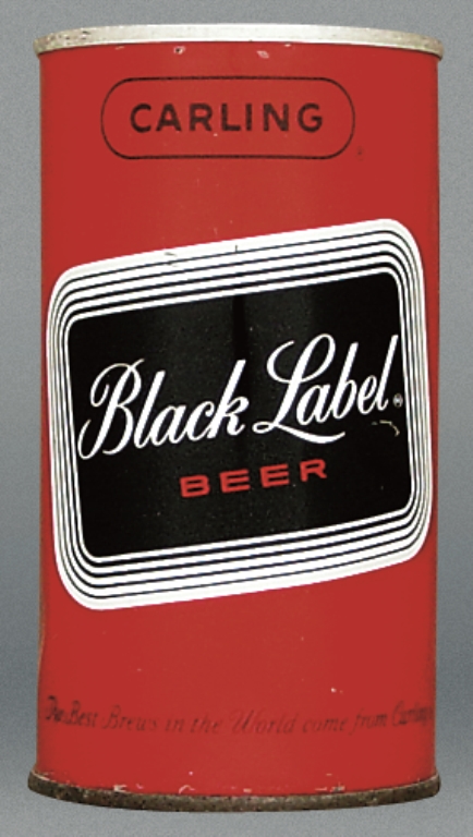 Black Label Beer 12 Oz Tab Top Can