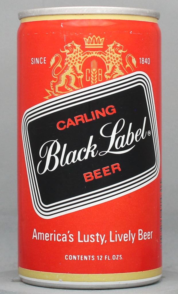 Black Label, Carling Beer 12 Oz Tab Top Can