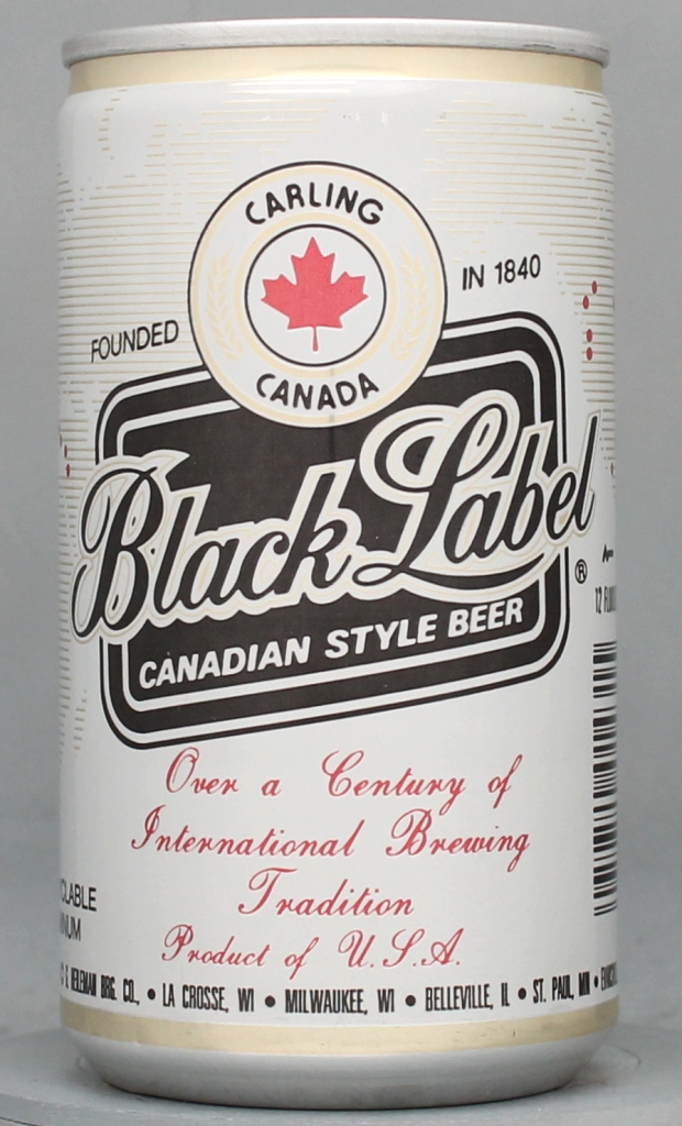 Black Label Canadian Style Beer 12 Oz Tab Top Can