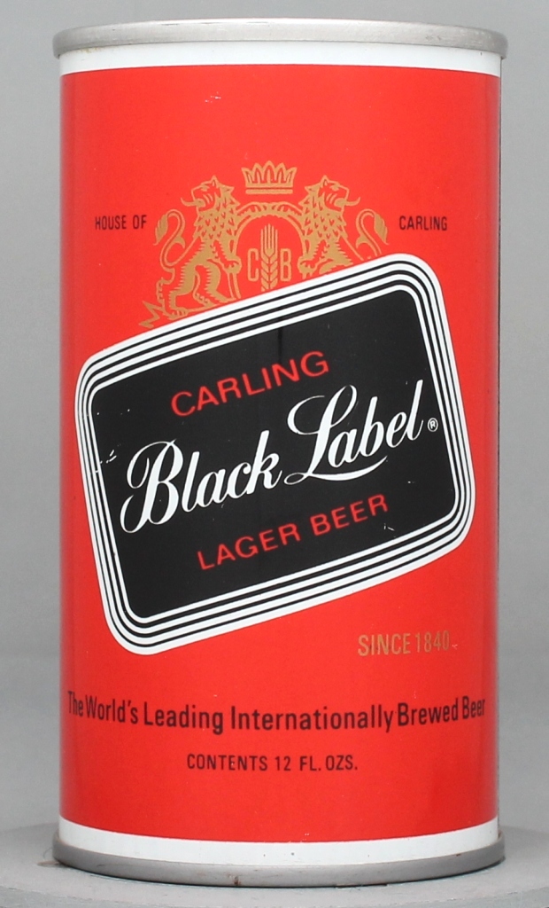 Black Label Lager Beer 12 Oz Tab Top Can