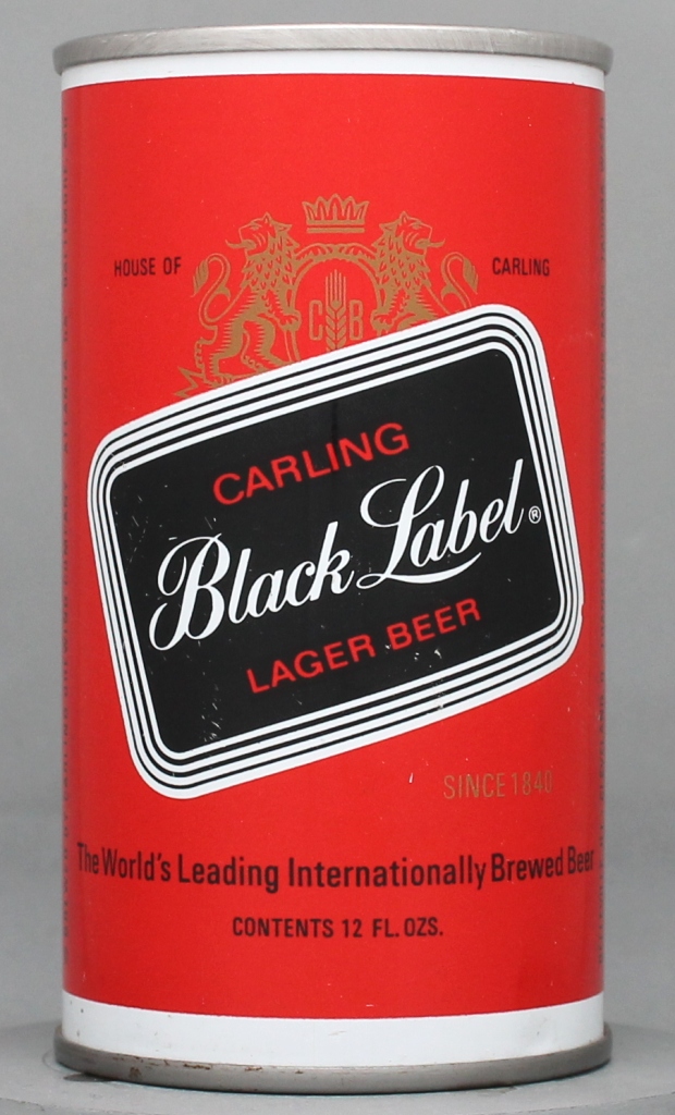 Black Label Lager, Carling Beer 12 Oz Tab/Insert Top Can