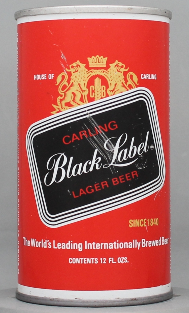 Black Label Lager Beer 12 Oz Tab Top Can