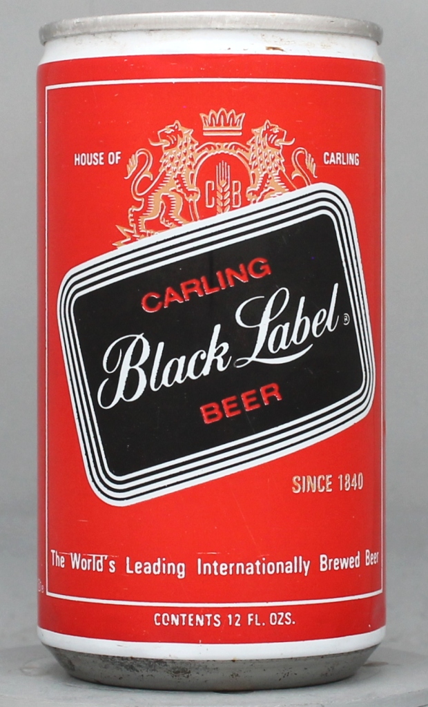Black Label, Carling Beer 12 Oz Tab Top Can