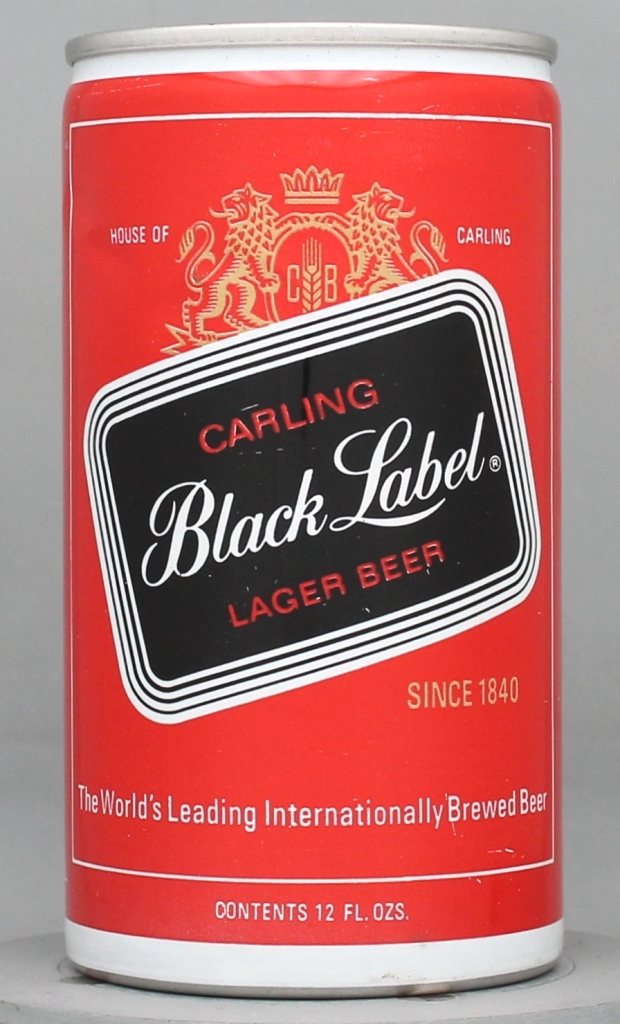 Black Label Lager Beer 12 Oz Tab Top Can