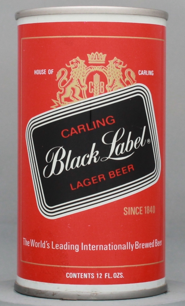 Black Label Lager Beer 12 Oz Tab Top Can
