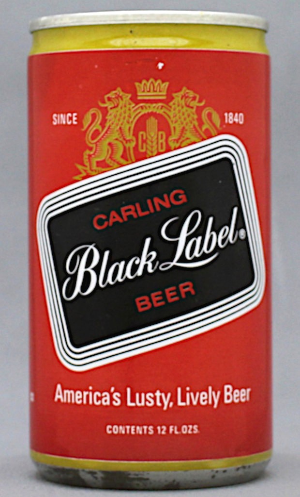 Black Label, Carling Beer 12 Oz Tab Top Can