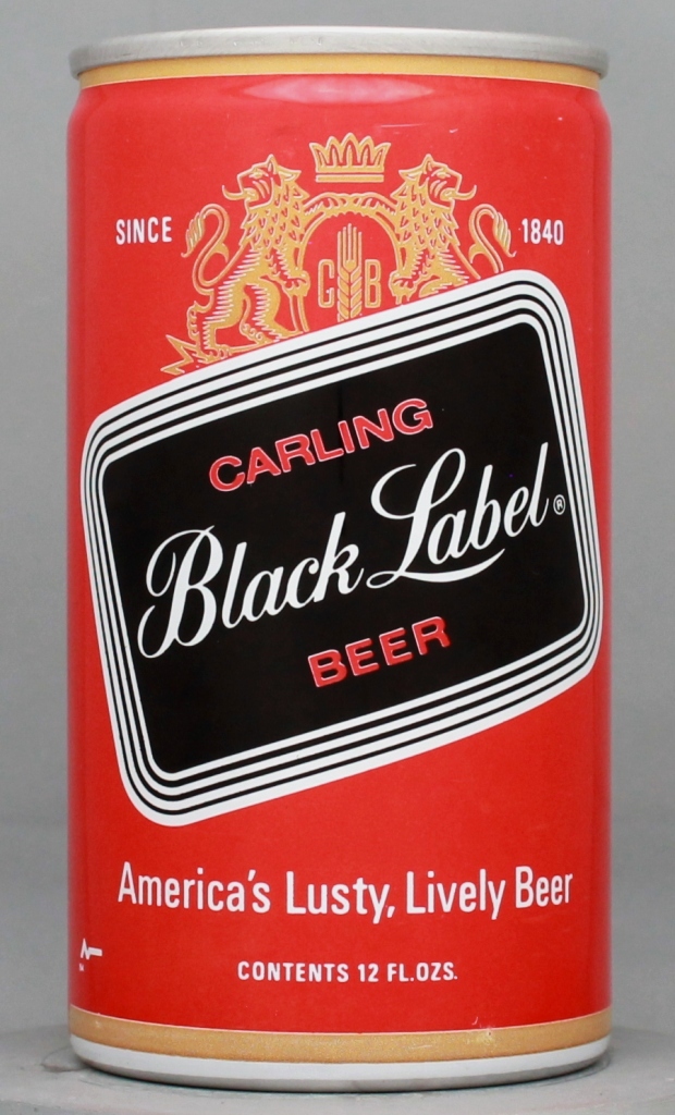 Black Label, Carling Beer 12 Oz Tab Top Can