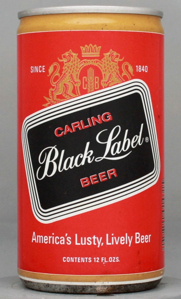 Black Label, Carling Beer 12 Oz Tab Top Can