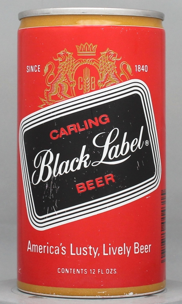 Black Label, Carling Beer 12 Oz Tab Top Can