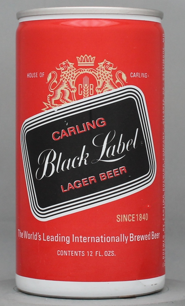 Black Label Lager Beer 12 Oz Tab Top Can