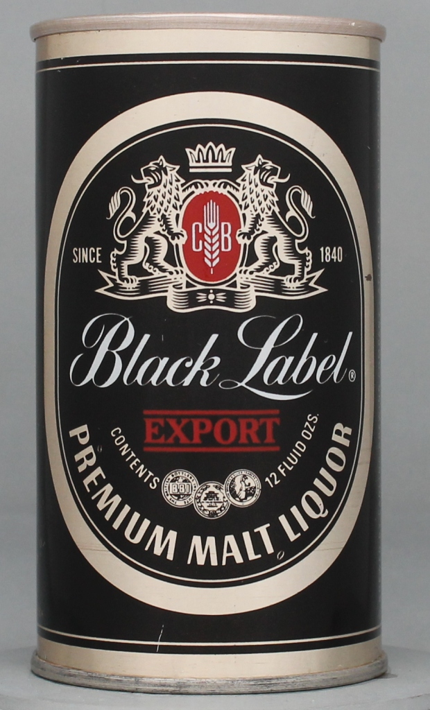 Black Label Export Malt Liquor 12 Oz Tab Top Can