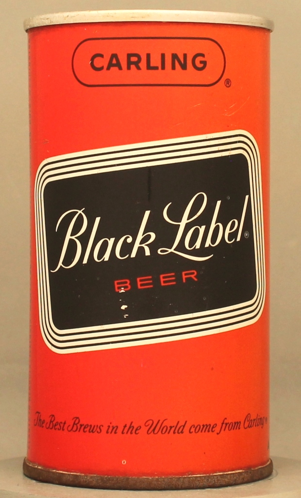 Black Label Beer 12 Oz Zip/Tab Top Can