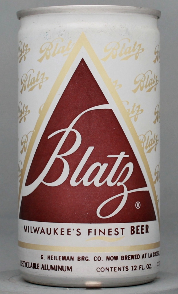 Blatz Milwaukee's Finest Beer 12 Oz Tab Top Can