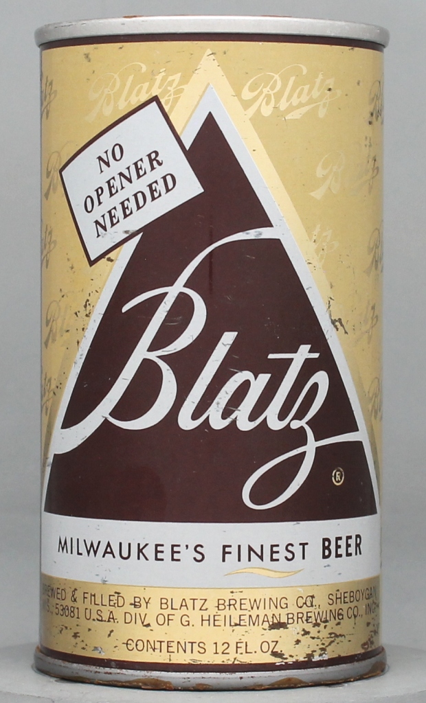 Blatz Milwaukee's Finest Beer 12 Oz Tab Top Can