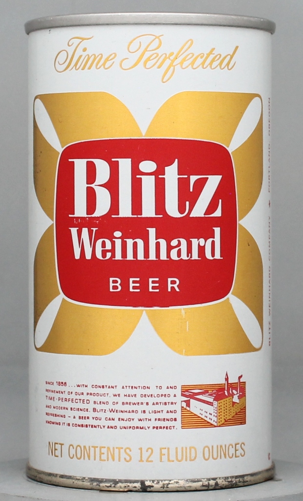Blitz Weinhard Beer 12 Oz Tab Top Can