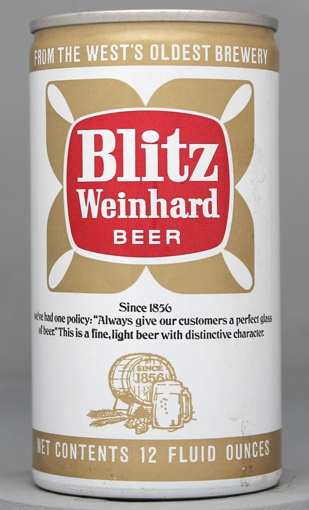 Blitz Weinhard Beer 12 Oz Tab Top Can