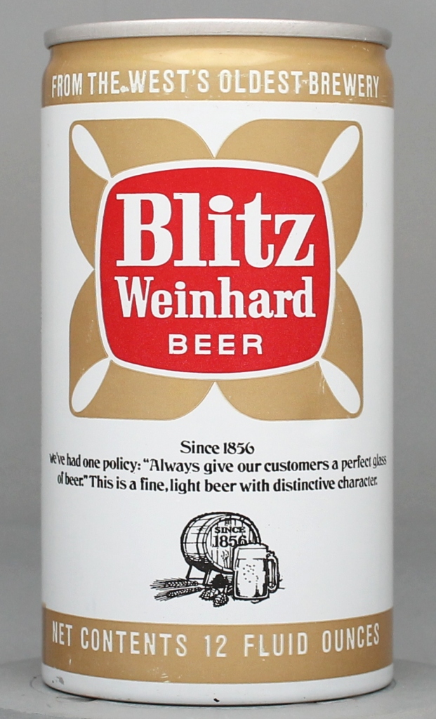 Blitz Weinhard Beer 12 Oz Tab Top Can