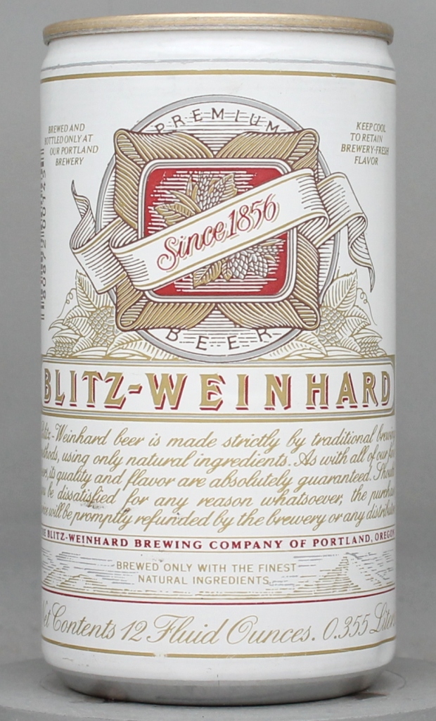 Blitz-weinhard Beer 12 Oz Tab Top Can
