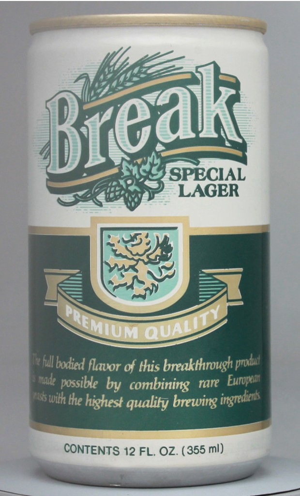 Break Special Lager Beer 12 Oz Tab/Stay Top Can