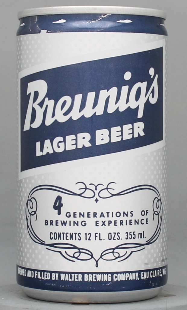 Breunig's Lager Beer 12 Oz Tab Top Can