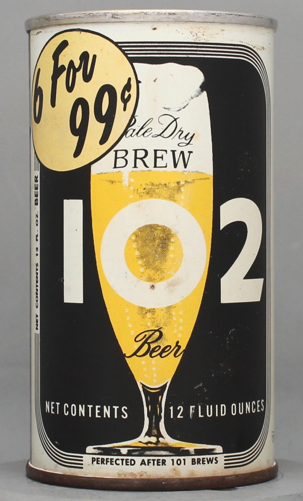 Brew 102 Pale Dry Beer 12 Oz Tab Top Can