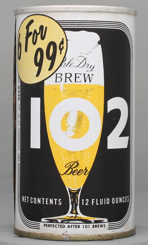 Brew 102 Pale Dry Beer 12 Oz Tab Top Can