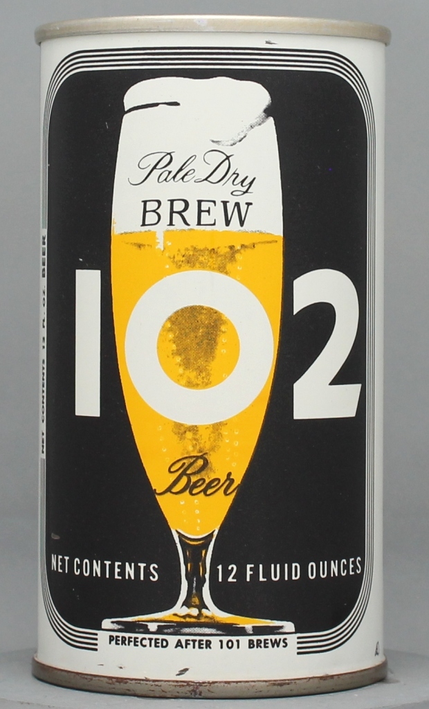 Brew 102 Pale Dry Beer 12 Oz Tab Top Can