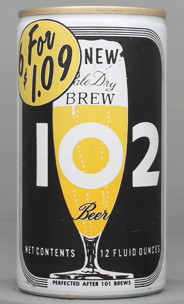 Brew 102 Pale Dry Beer 12 Oz Tab Top Can