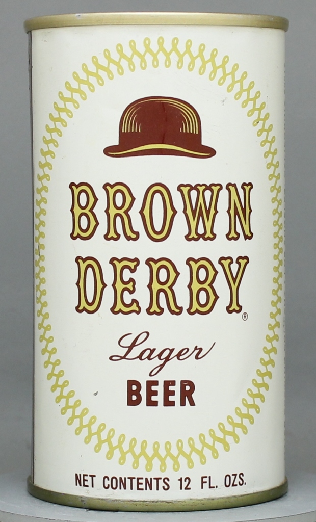 Brown Derby Lager Beer 12 Oz Tab Top Can