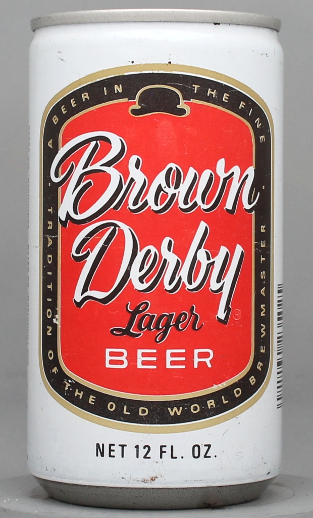 Brown Derby Lager Beer 12 Oz Tab Top Can
