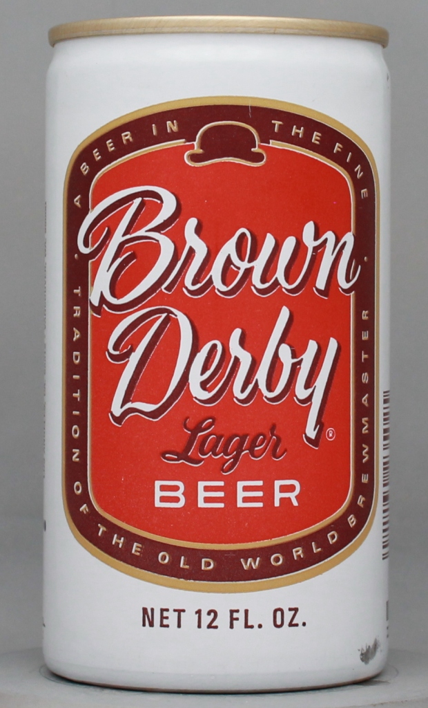 Brown Derby Lager Beer 12 Oz Tab Top Can