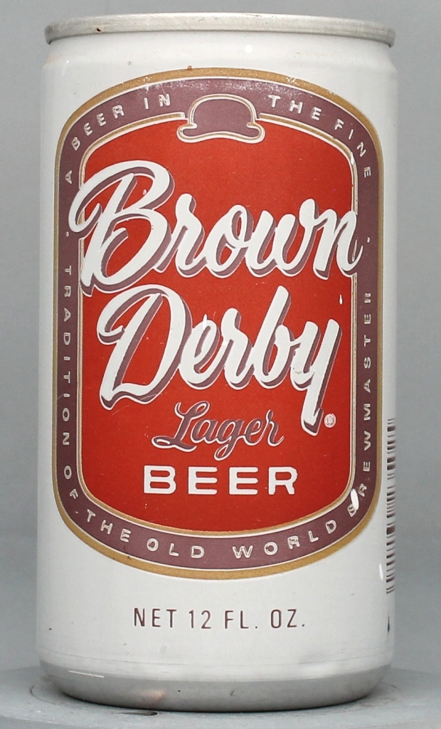 Brown Derby Lager Beer 12 Oz Tab/Stay Top Can