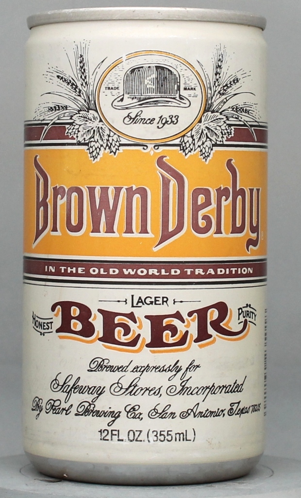 Brown Derby Lager Beer 12 Oz Tab/Stay Top Can