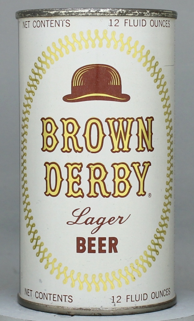 Brown Derby Lager Beer 12 Oz Zip/Insert Top Can