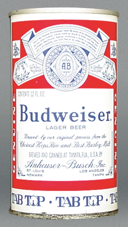 Budweiser Lager Beer 12 Oz Zip Top Can