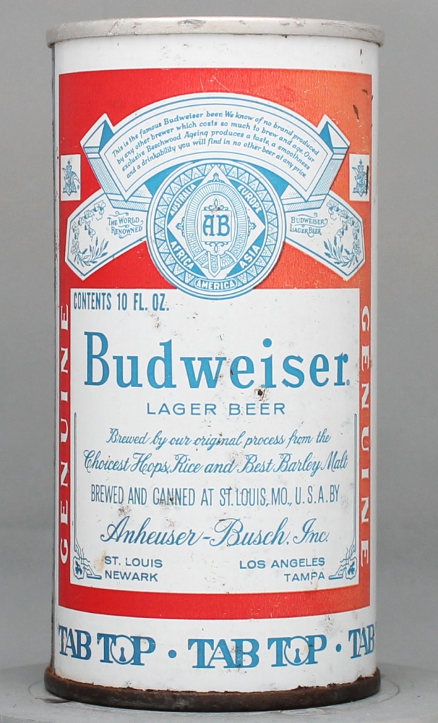 Budweiser Lager Beer 10 Oz Zip Top Can