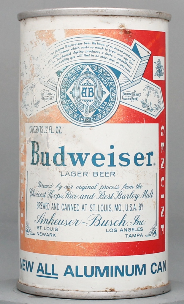 Budweiser Lager Beer 12 Oz Zip Top Can