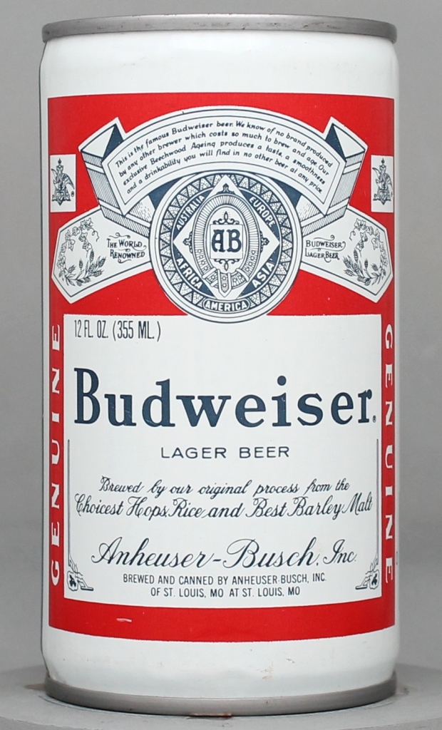 Budweiser Lager Beer 12 Oz Bank Can