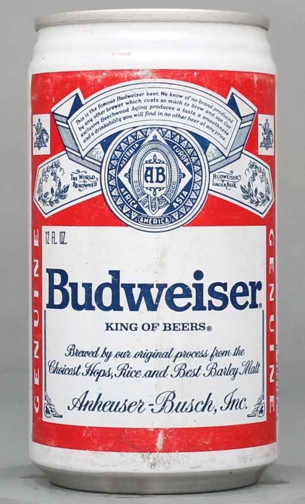 Budweiser Beer 12 Oz Tab/Stay Top Can