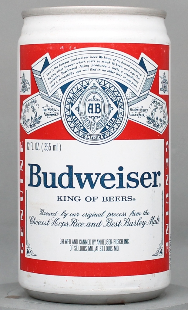 Budweiser King Of Beer 12 Oz Tab Top Can