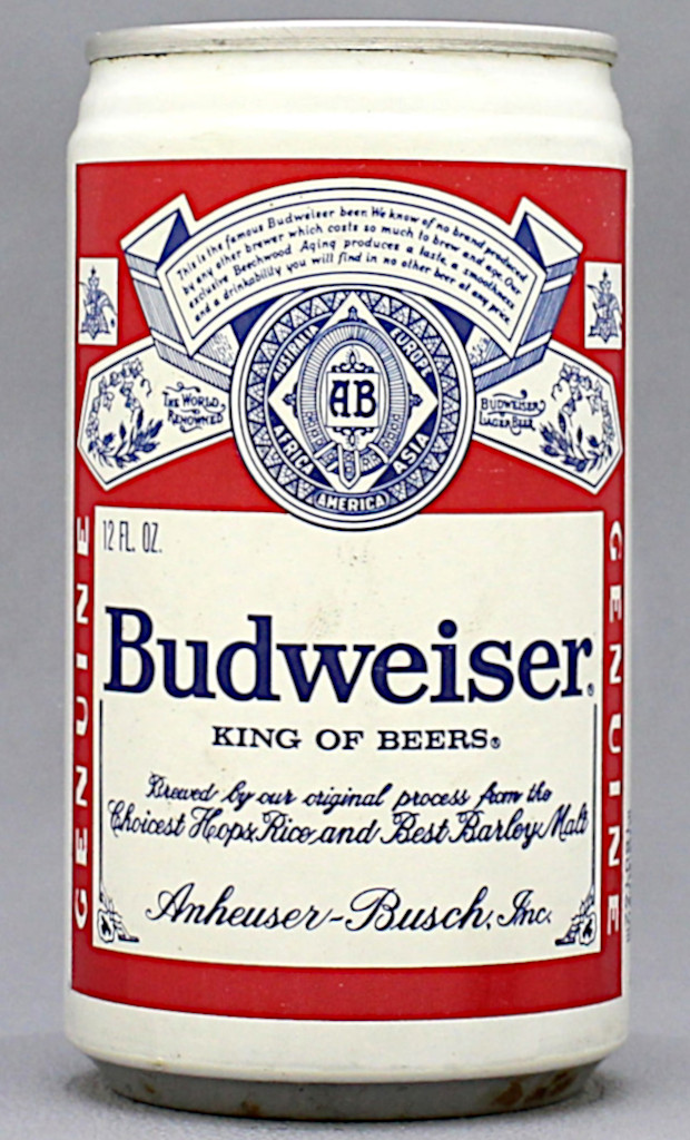 Budweiser King Of Beer 12 Oz Tab Top Can