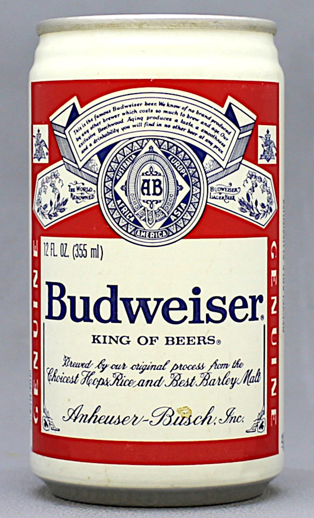 Budweiser Beer 12 Oz Tab Top Can