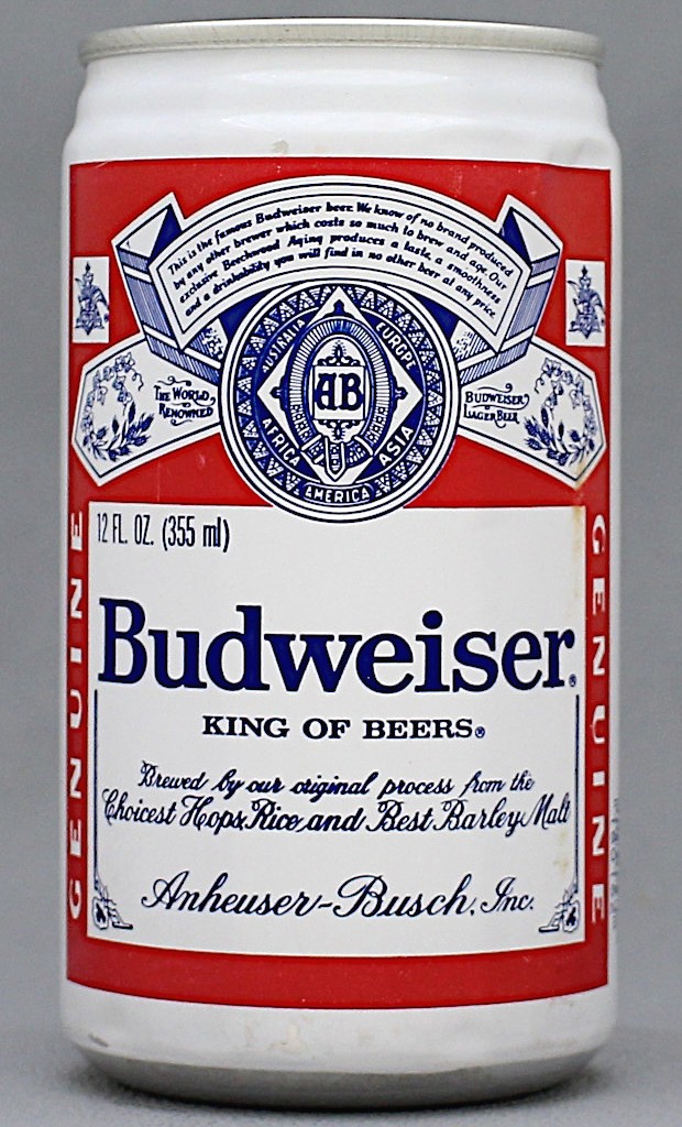 Budweiser King Of Beer 12 Oz Tab/Stay Top Can