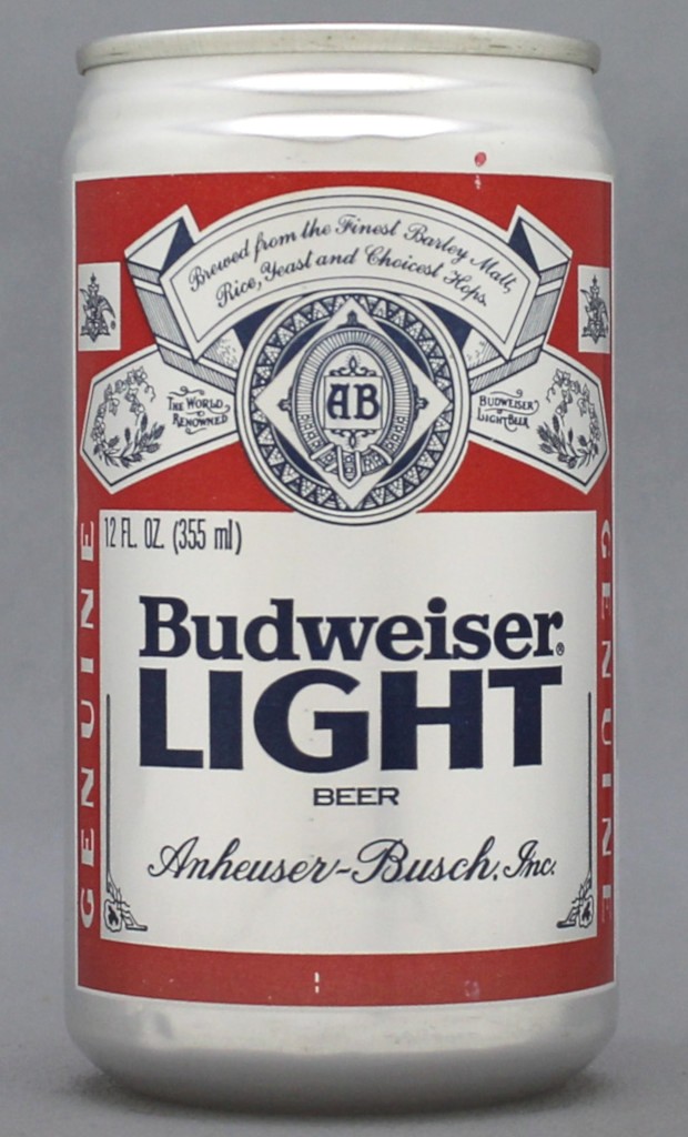 Budweiser Light Beer 12 Oz Tab Top Can