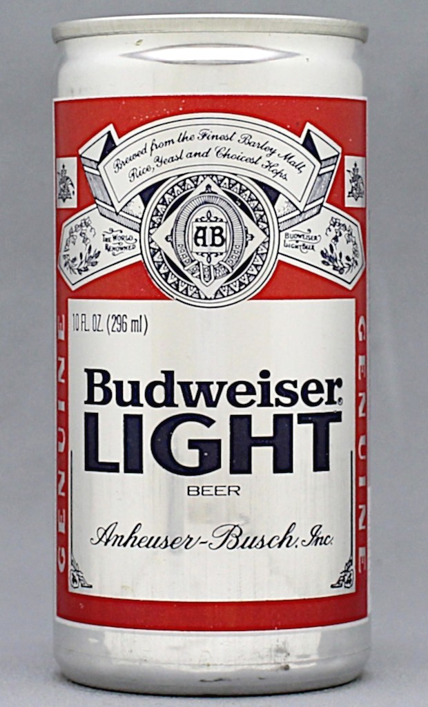 Budweiser Light Beer 10 Oz Tab Top Can