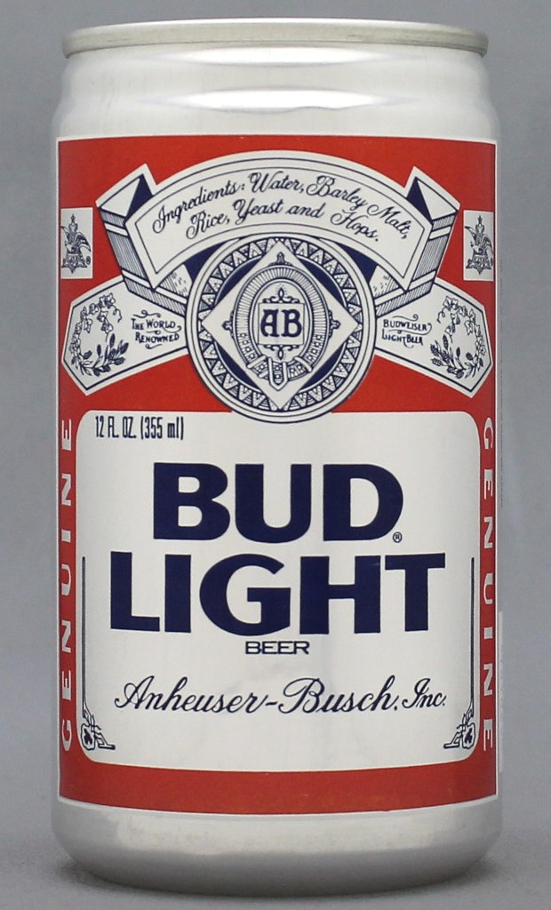 Bud Light Beer 12 Oz Tab Top Can