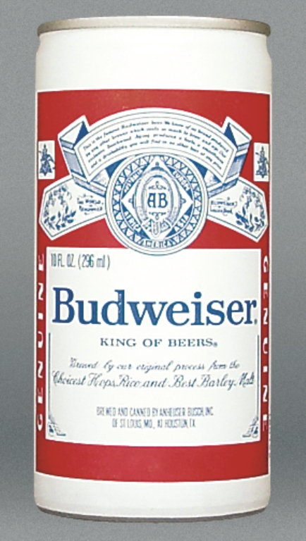 Budweiser Lager Beer 10 Oz Tab Top Can