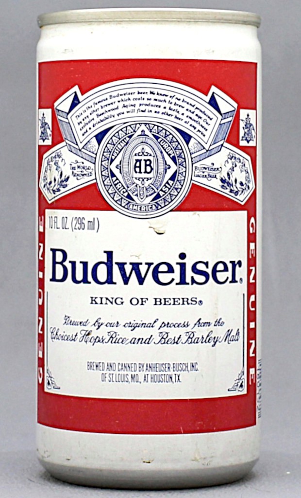 Budweiser King Of Beer 10 Oz Tab Top Can